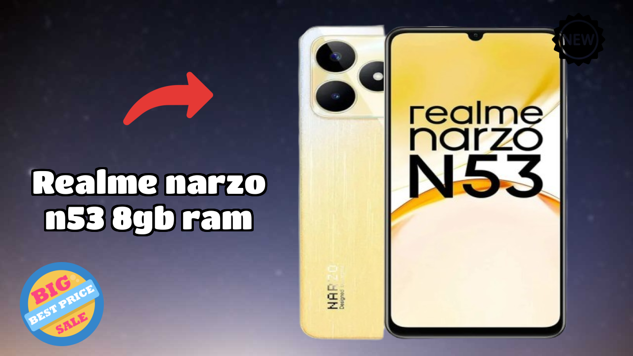 Realme Narzo N53 8GB RAM Display Technology: 6.74 Inches (17.12 Cm) Screen